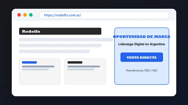 Modelo de aplicación comercial y proyectos digitales para rodolfo.com.ar